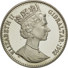 Coin, Gibraltar, Elizabeth II, Crown, 1992, MS(60-62), Copper-nickel, KM:103