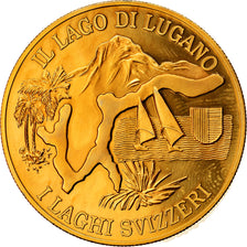 Switzerland, Medal, Il Lago di Lugano, I Laghi Svizzeri, MS(64), Copper-Nickel