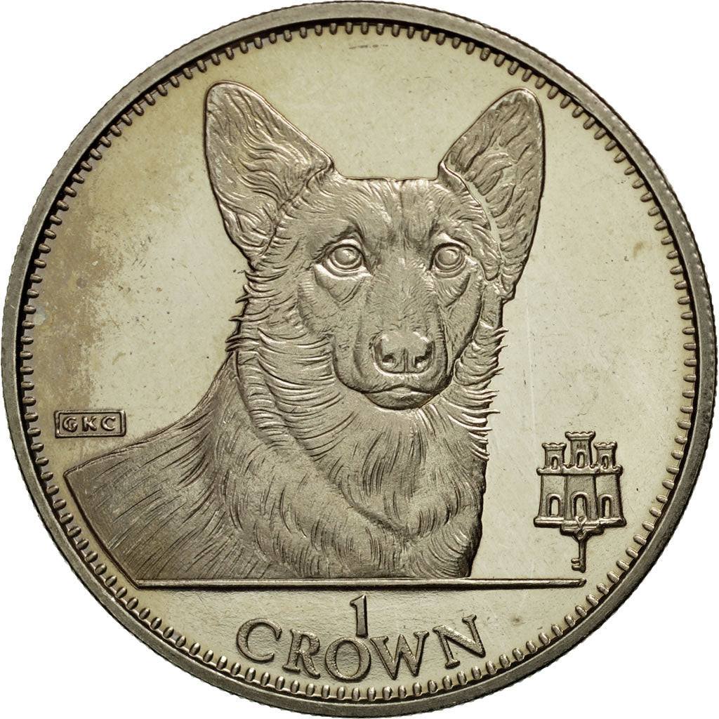 Coin, Gibraltar, Elizabeth II, Crown, 1991, MS(60-62), Copper-nickel, KM:95