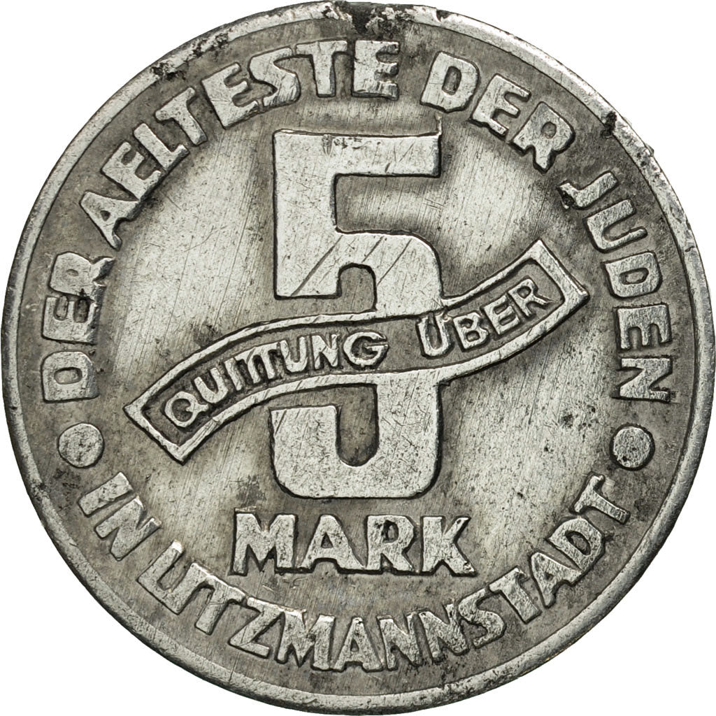 Coin, Poland, 5 Mark, 1943, VF(30-35), Aluminum, KM:Tn2
