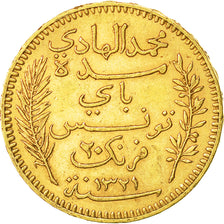 Monnaie, Tunisie, Muhammad al-Hadi Bey, 20 Francs, 1903, Paris, TTB+, Or