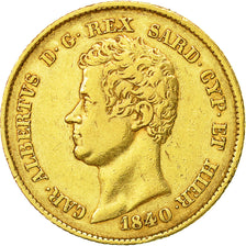 Monnaie, États italiens, SARDINIA, Carlo Alberto, 20 Lire, 1840, Torino, TTB