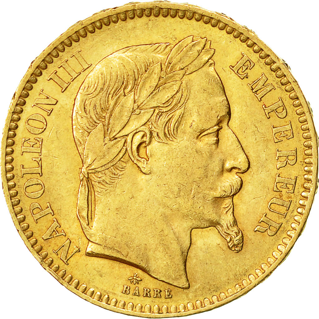 Munten, Frankrijk, Napoleon III, Napoléon III, 20 Francs, 1861, Paris, ZF+
