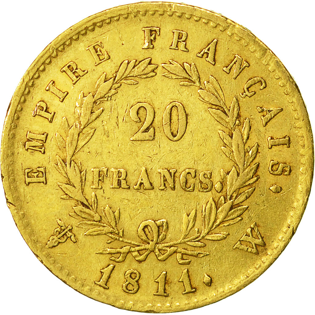 Monnaie, France, Napoléon I, 20 Francs, 1811, Lille, TTB+, Or, KM:695.10