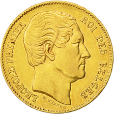 Coin, Belgium, Leopold I, 20 Francs, 20 Frank, 1865, AU(55-58), Gold, KM:23