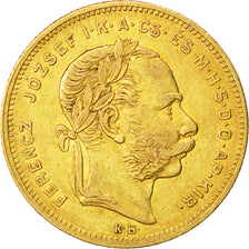 Munten, Hongarije, Franz Joseph I, 8 Forint 20 Francs, 1877, Kremnitz, ZF+