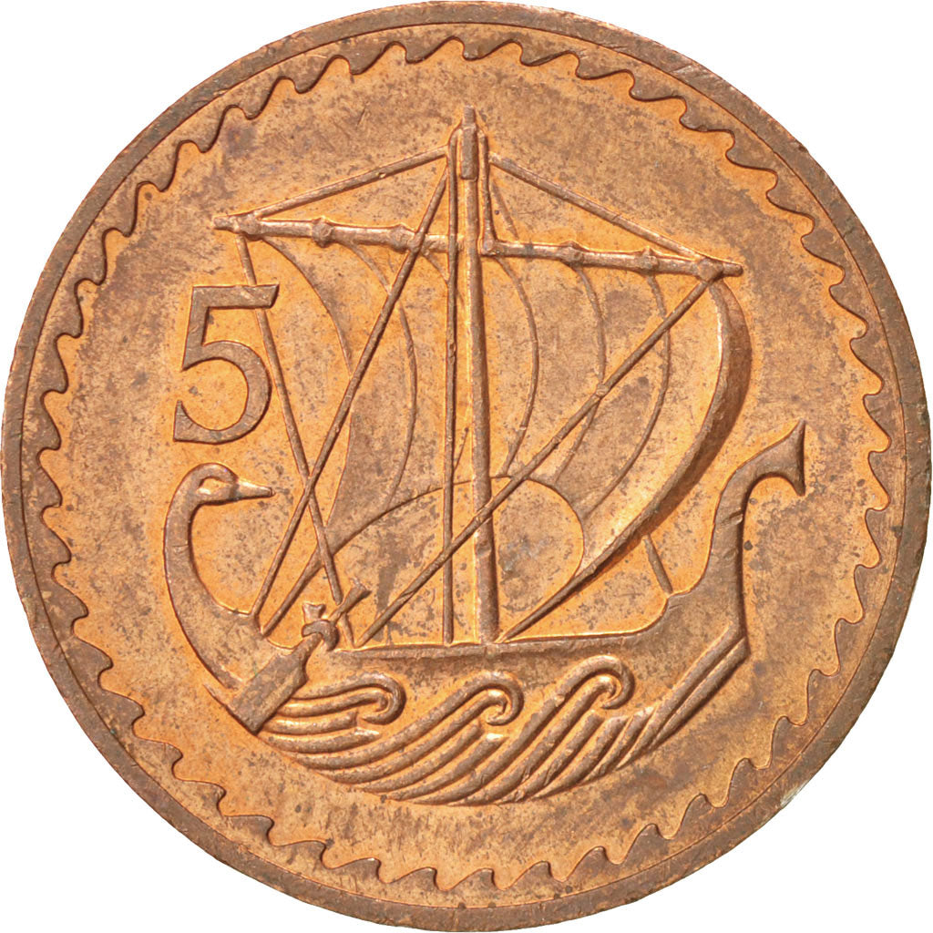 Moneta, Cipro, 5 Mils, 1972, SPL, Bronzo, KM:39
