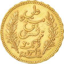 Coin, Tunisia, Ali Bey, 20 Francs, 1898, Paris, AU(50-53), Gold, KM:227