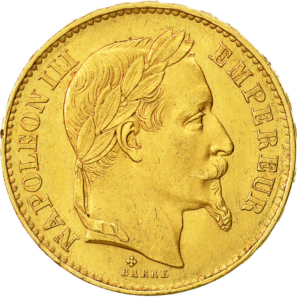Coin, France, Napoleon III, Napoléon III, 20 Francs, 1870, Strasbourg