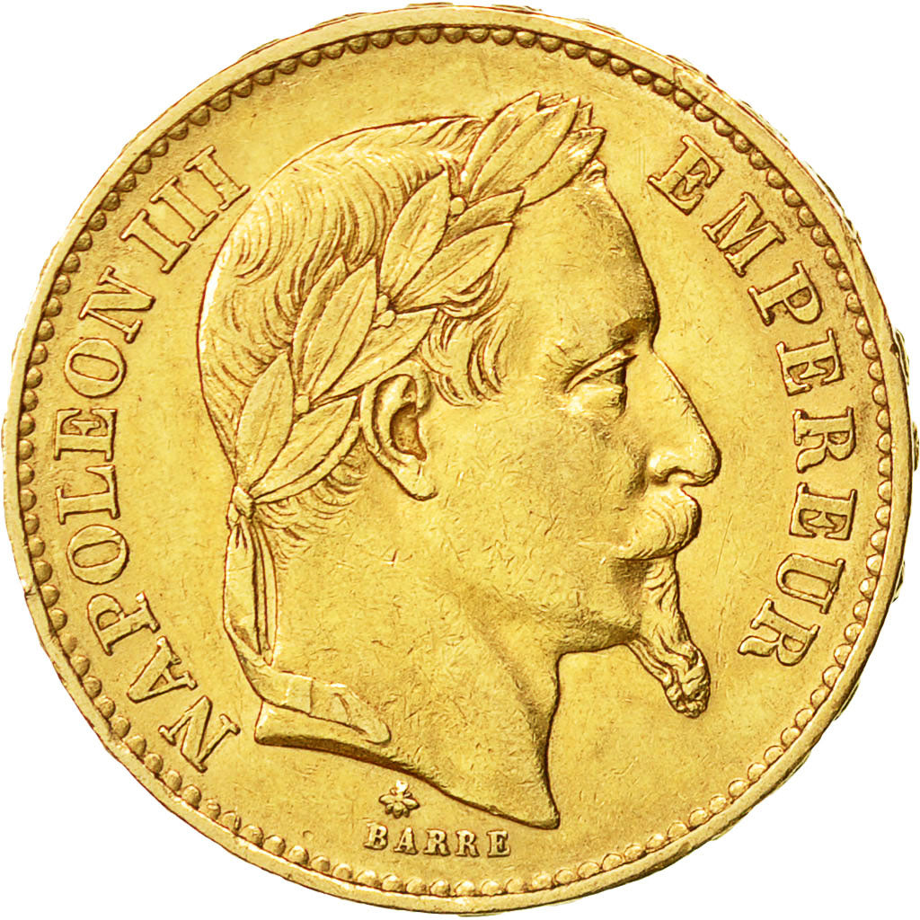 Coin, France, Napoleon III, Napoléon III, 20 Francs, 1869, Paris, AU(50-53)