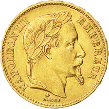 Coin, France, Napoleon III, Napoléon III, 20 Francs, 1869, Paris, AU(50-53)