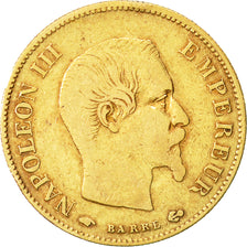 Moneta, Francia, Napoleon III, Napoléon III, 10 Francs, 1860, Paris, MB+, Oro