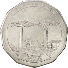 Coin, Madagascar, 50 Ariary, 1996, MS(63), Stainless Steel, KM:25.1