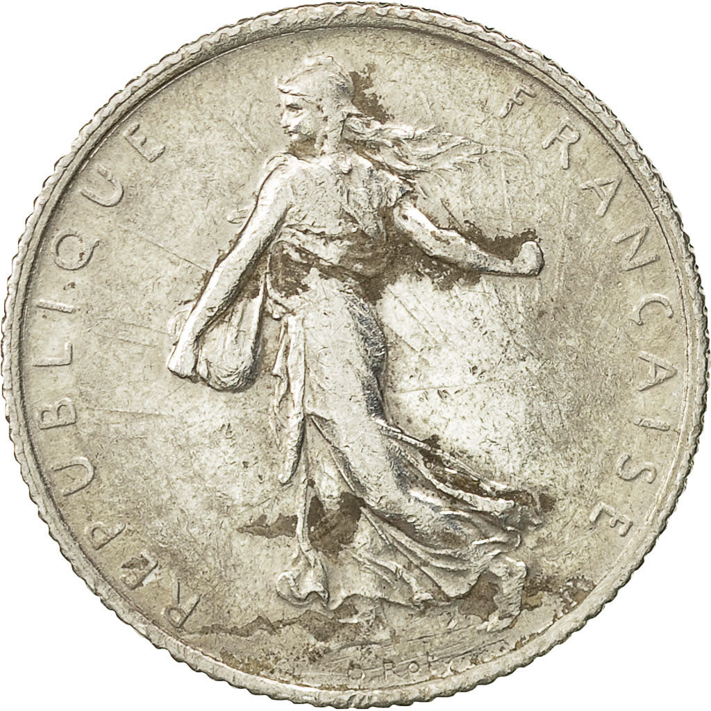 Monnaie, France, Semeuse, Franc, 1909, Paris, TTB, Argent, KM:844.1, Gadoury:467