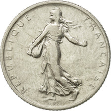 Coin, France, Semeuse, Franc, 1912, Paris, AU(50-53), Silver, KM:844.1