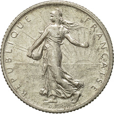 Coin, France, Semeuse, Franc, 1912, Paris, AU(50-53), Silver, KM:844.1