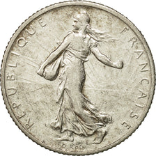 Coin, France, Semeuse, Franc, 1912, Paris, AU(50-53), Silver, KM:844.1