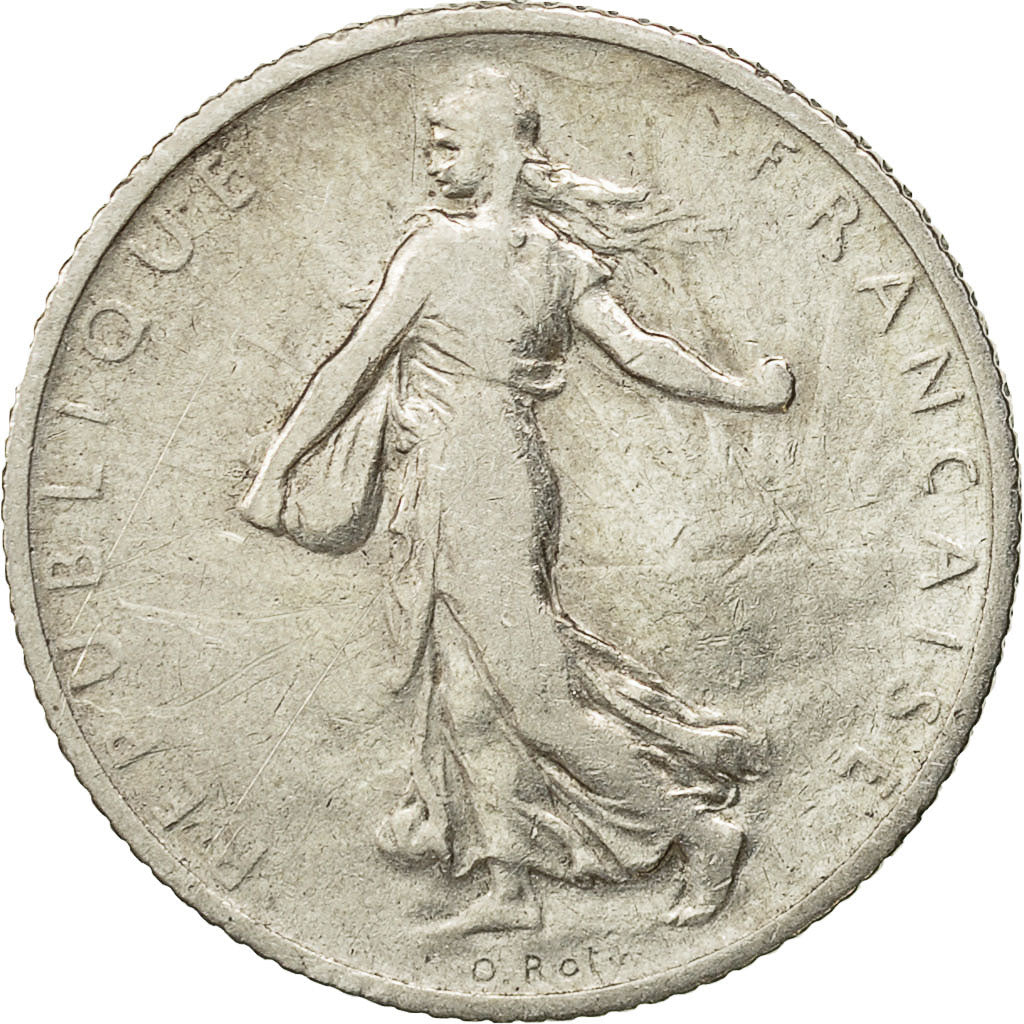 Coin, France, Semeuse, Franc, 1910, Paris, VF(30-35), Silver, KM:844.1