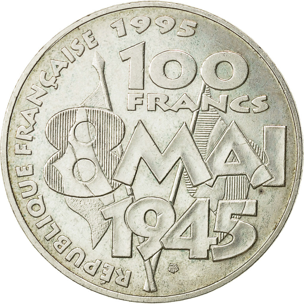 Münze, Frankreich, 8 mai 1945, 100 Francs, 1995, SS+, Silber, KM:1116.1
