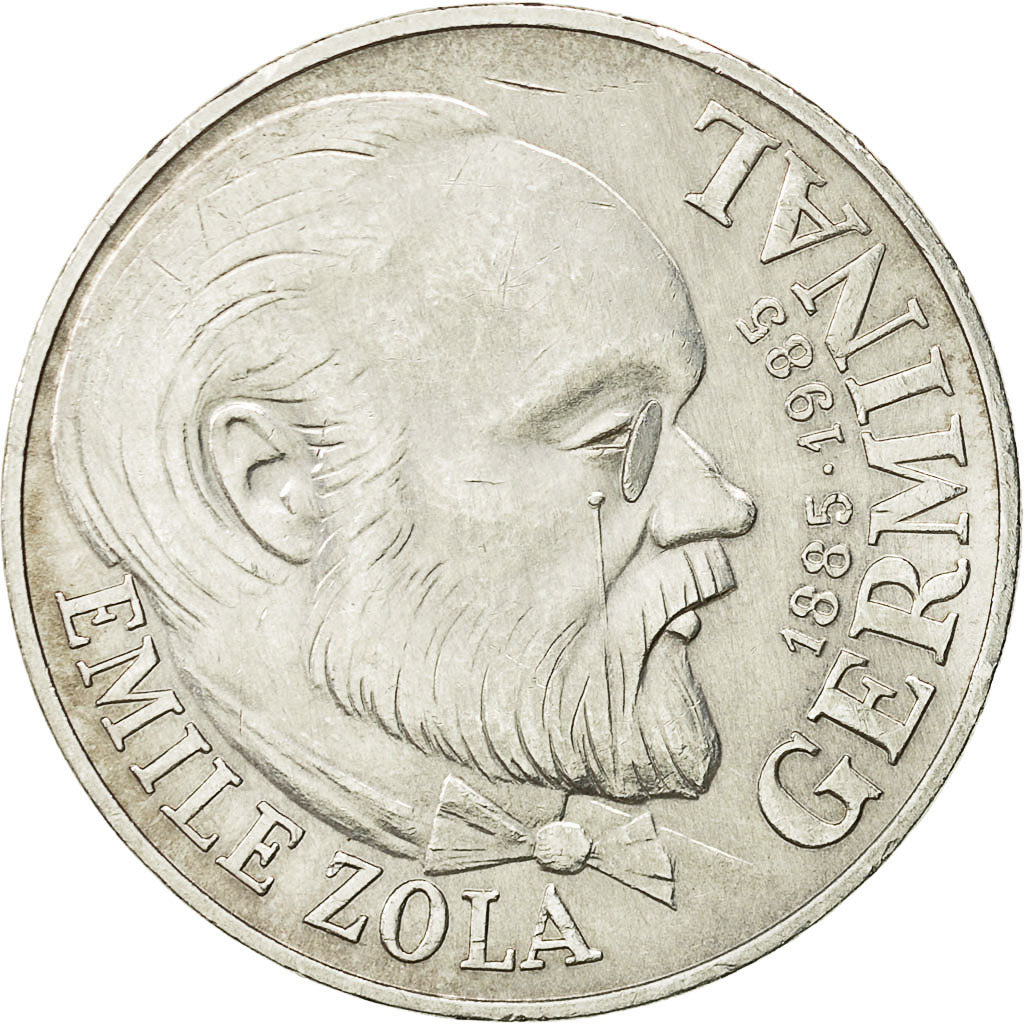 Moneda, Francia, Germinal, 100 Francs, 1985, MBC+, Plata, KM:957, Gadoury:900