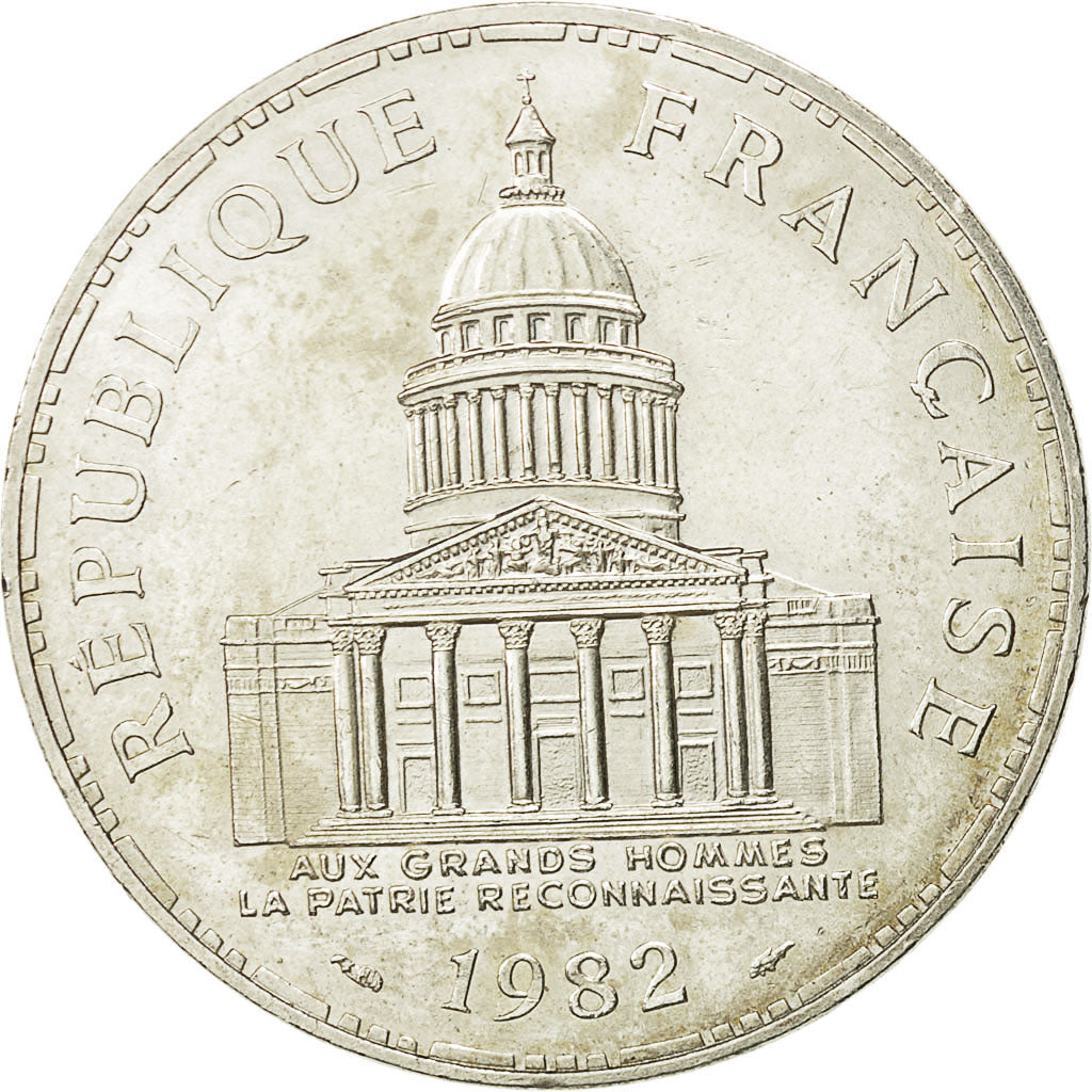 Coin, France, Panthéon, 100 Francs, 1982, Paris, AU(55-58), Silver, KM:951.1