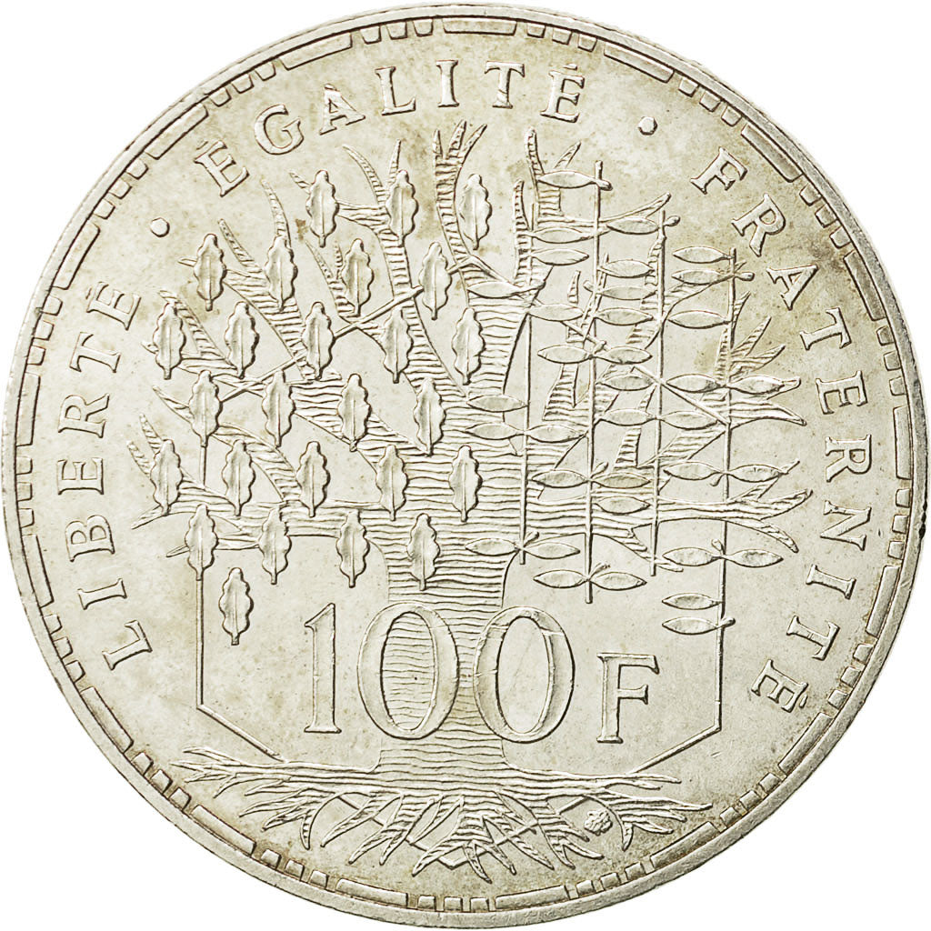 Coin, France, Panthéon, 100 Francs, 1982, Paris, AU(55-58), Silver, KM:951.1