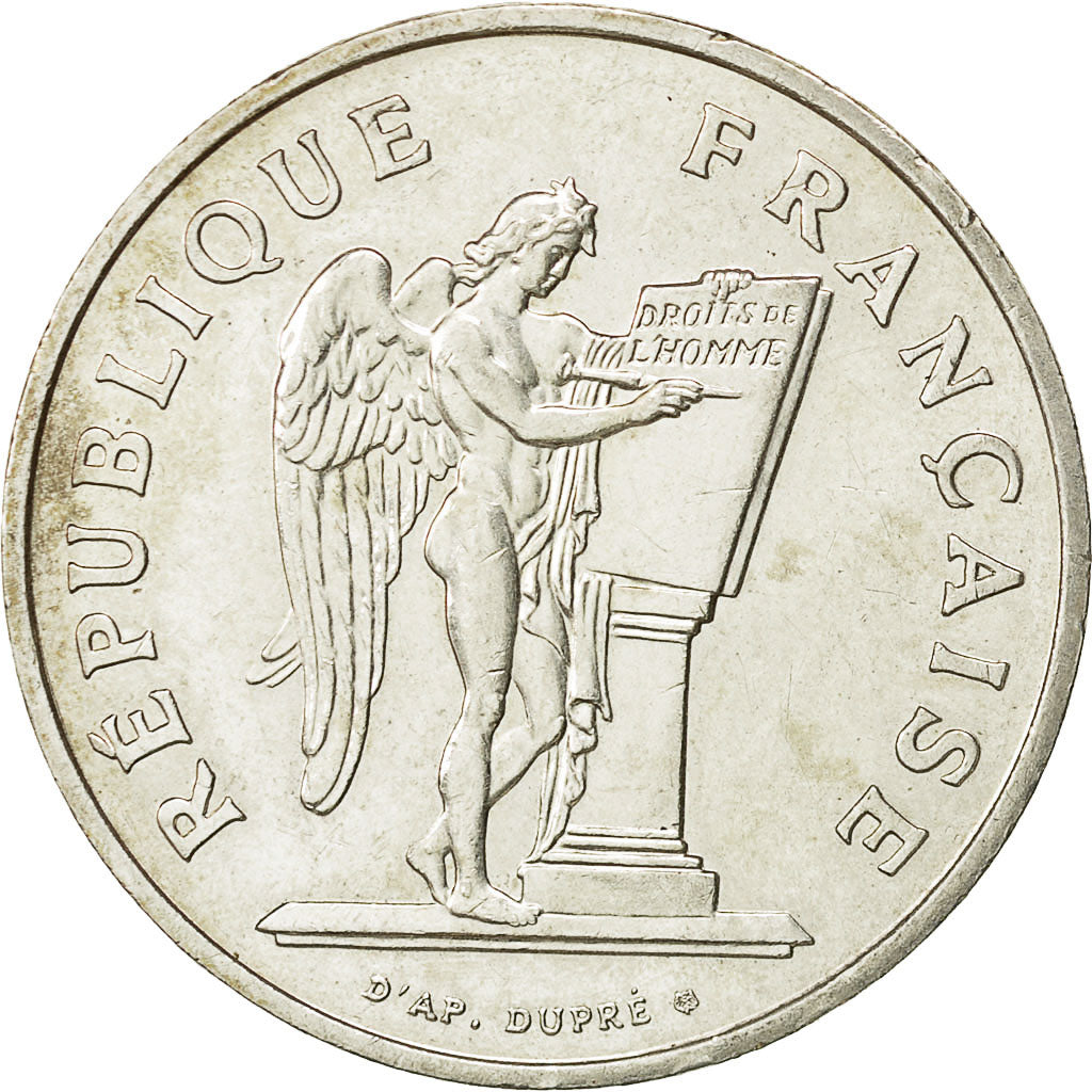 Münze, Frankreich, Droits de l'Homme, 100 Francs, 1989, VZ, Silber, KM:970