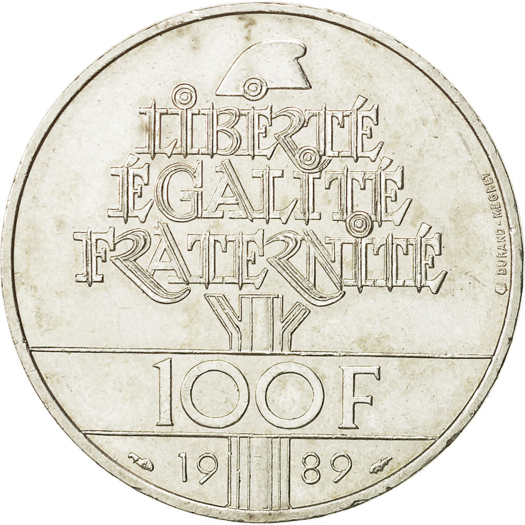 Münze, Frankreich, Droits de l'Homme, 100 Francs, 1989, VZ, Silber, KM:970