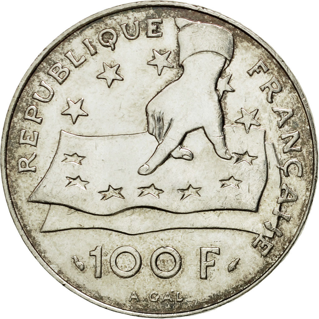 Monnaie, France, Descartes, 100 Francs, 1991, SUP, Argent, KM:996, Gadoury:906