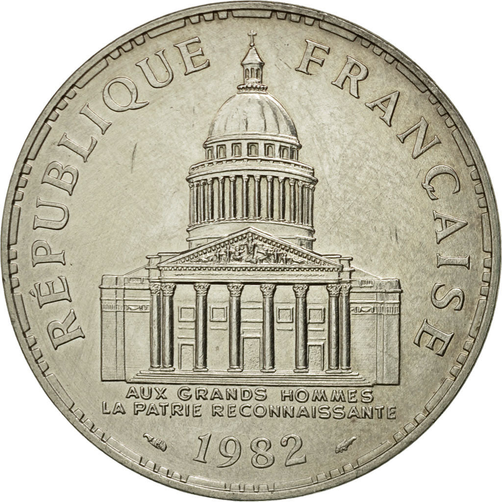 Coin, France, Panthéon, 100 Francs, 1982, Paris, AU(55-58), Silver, KM:951.1