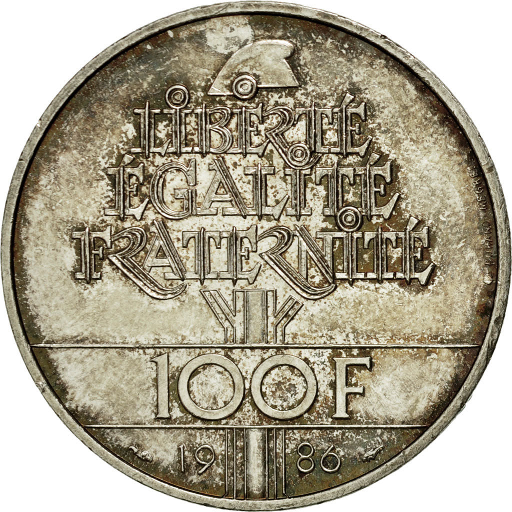 Monnaie, France, Statue de la Liberté, 100 Francs, 1986, SUP, Argent, KM:960