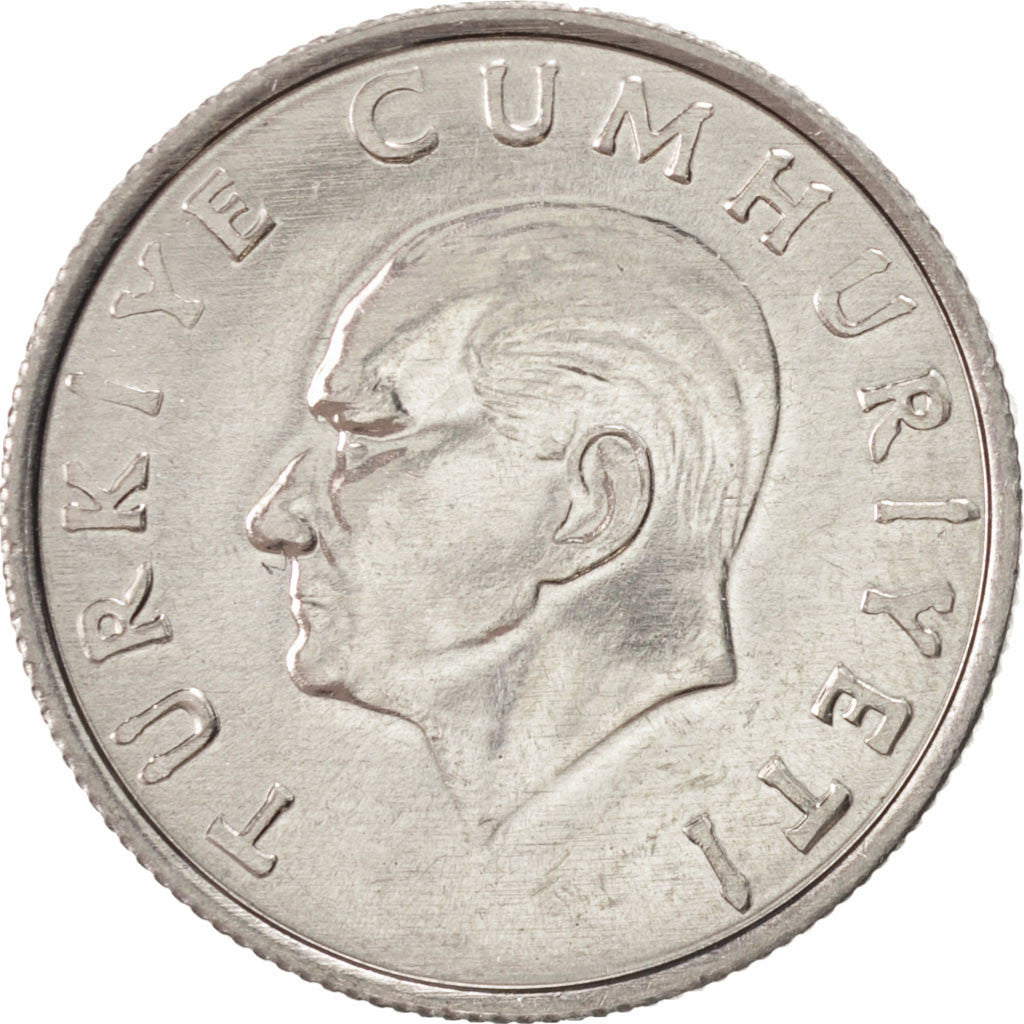 Coin, Turkey, 10 Lira, 1988, MS(63), Aluminum, KM:964