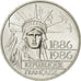 Coin, France, Statue de la Liberté, 100 Francs, 1986, AU(55-58), Silver