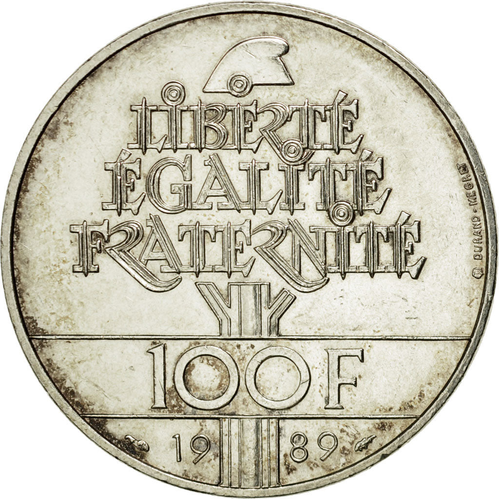 Monnaie, France, Droits de l'Homme, 100 Francs, 1989, SUP, Argent, KM:970