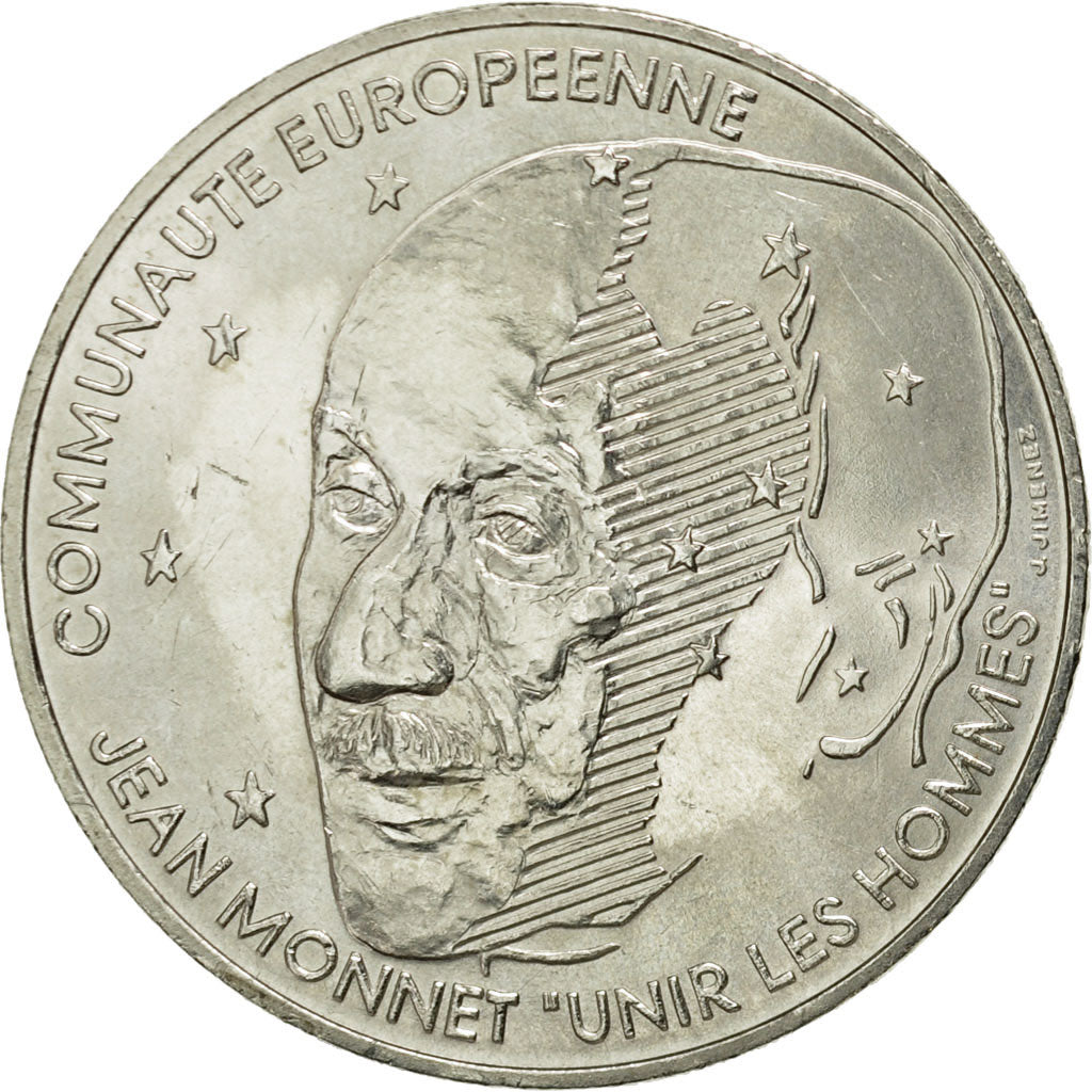 Monnaie, France, Jean Monnet, 100 Francs, 1992, SUP, Argent, KM:1120