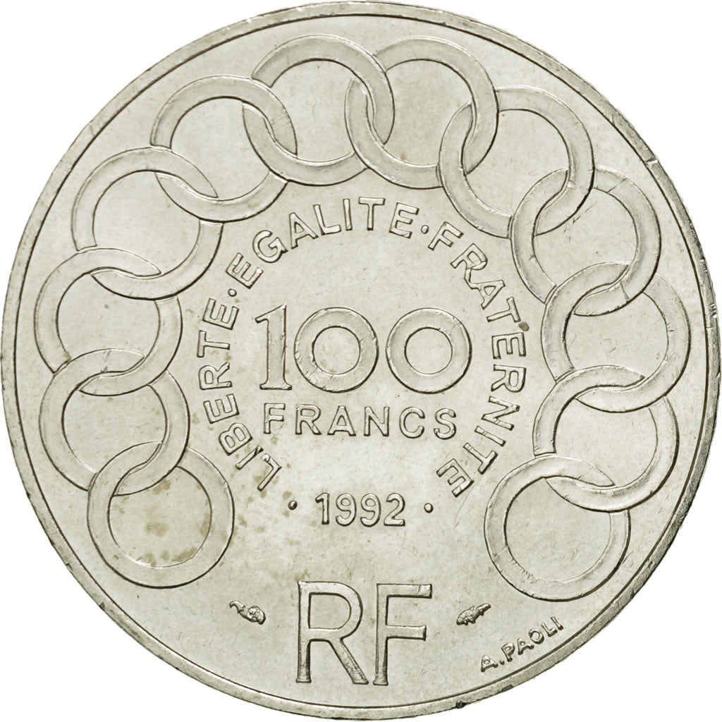 Monnaie, France, Jean Monnet, 100 Francs, 1992, SUP, Argent, KM:1120