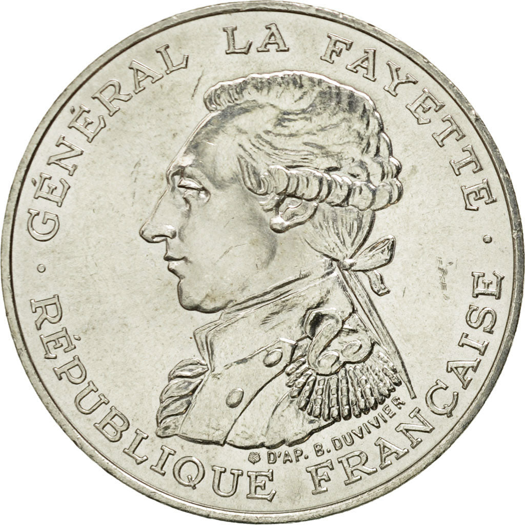 Coin, France, Lafayette, 100 Francs, 1987, AU(55-58), Silver, KM:962