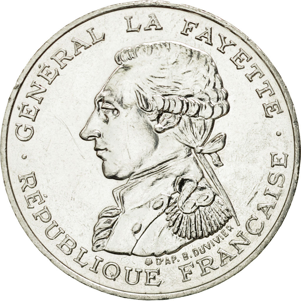 Coin, France, Lafayette, 100 Francs, 1987, AU(55-58), Silver, KM:962