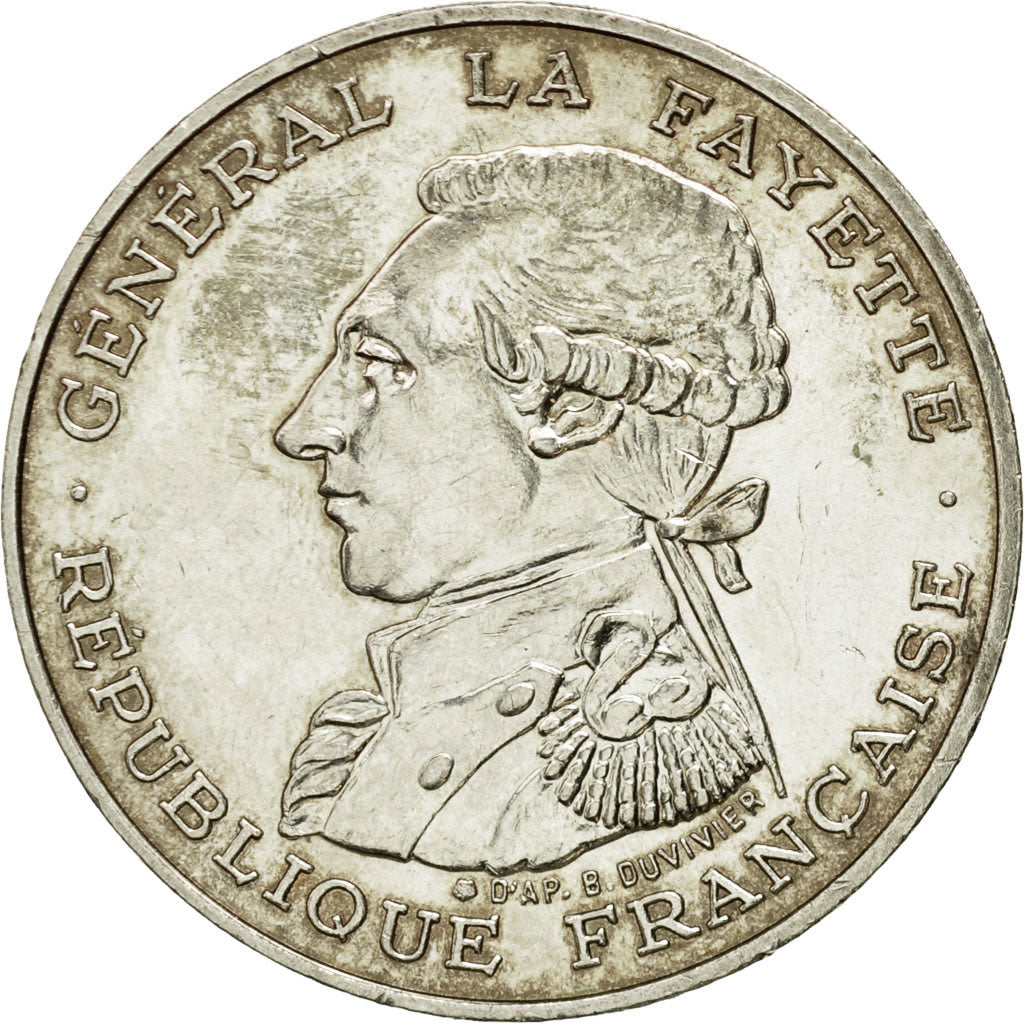 Coin, France, Lafayette, 100 Francs, 1987, AU(55-58), Silver, KM:962