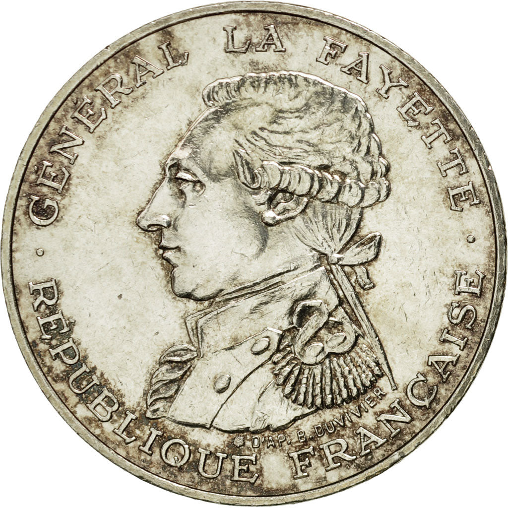 Coin, France, Lafayette, 100 Francs, 1987, AU(55-58), Silver, KM:962