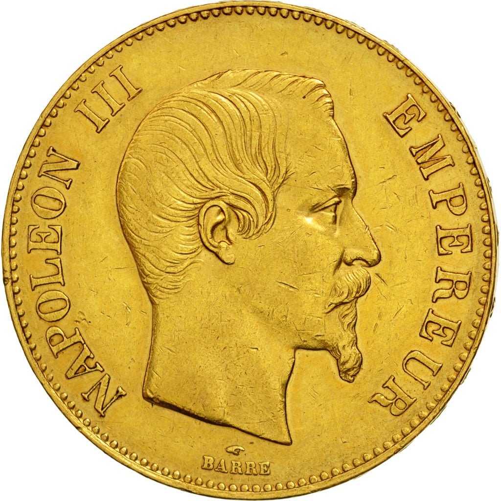 Munten, Frankrijk, Napoleon III, Napoléon III, 100 Francs, 1858, Paris, ZF+