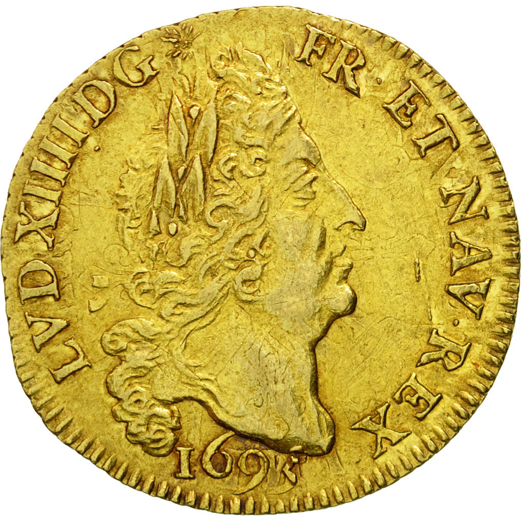 Munten, Frankrijk, Louis XIV, Louis d'or aux 4 L, Louis d'Or, 1695, Paris, ZF+