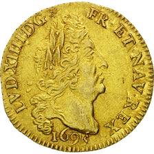 Munten, Frankrijk, Louis XIV, Louis d'or aux 4 L, Louis d'Or, 1695, Paris, ZF+