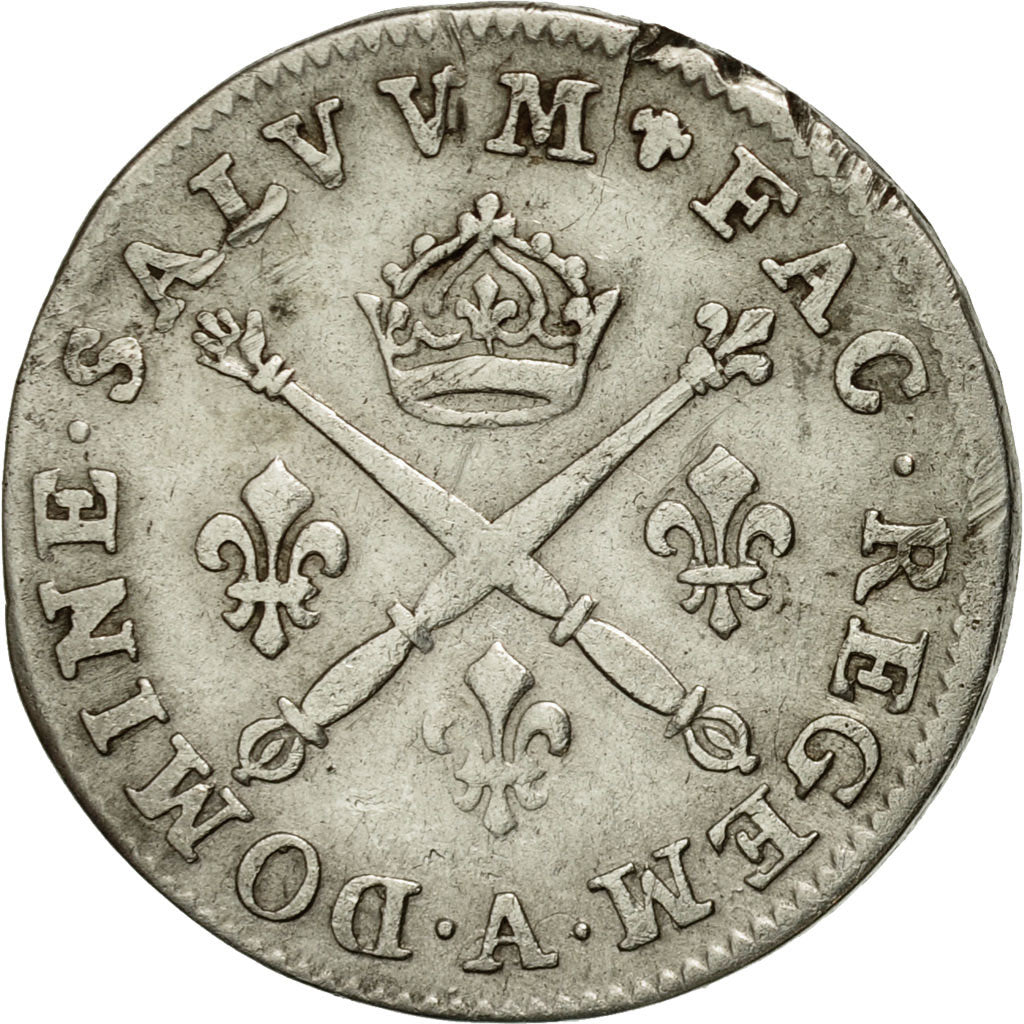 Moneda, Francia, Louis XIV, 10 Sols aux insignes, 10 Sols-1/8 Ecu, 1703, Paris