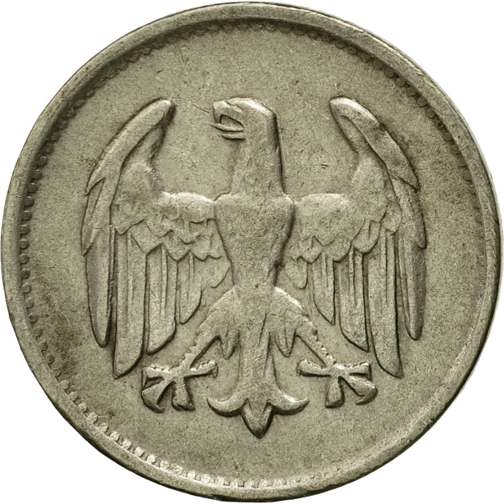 Coin, GERMANY, WEIMAR REPUBLIC, Mark, 1925, Munich, EF(40-45), Silver, KM:42
