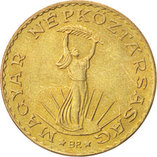 Coin, Hungary, 10 Forint, 1989, Budapest, MS(63), Aluminum-Bronze, KM:636