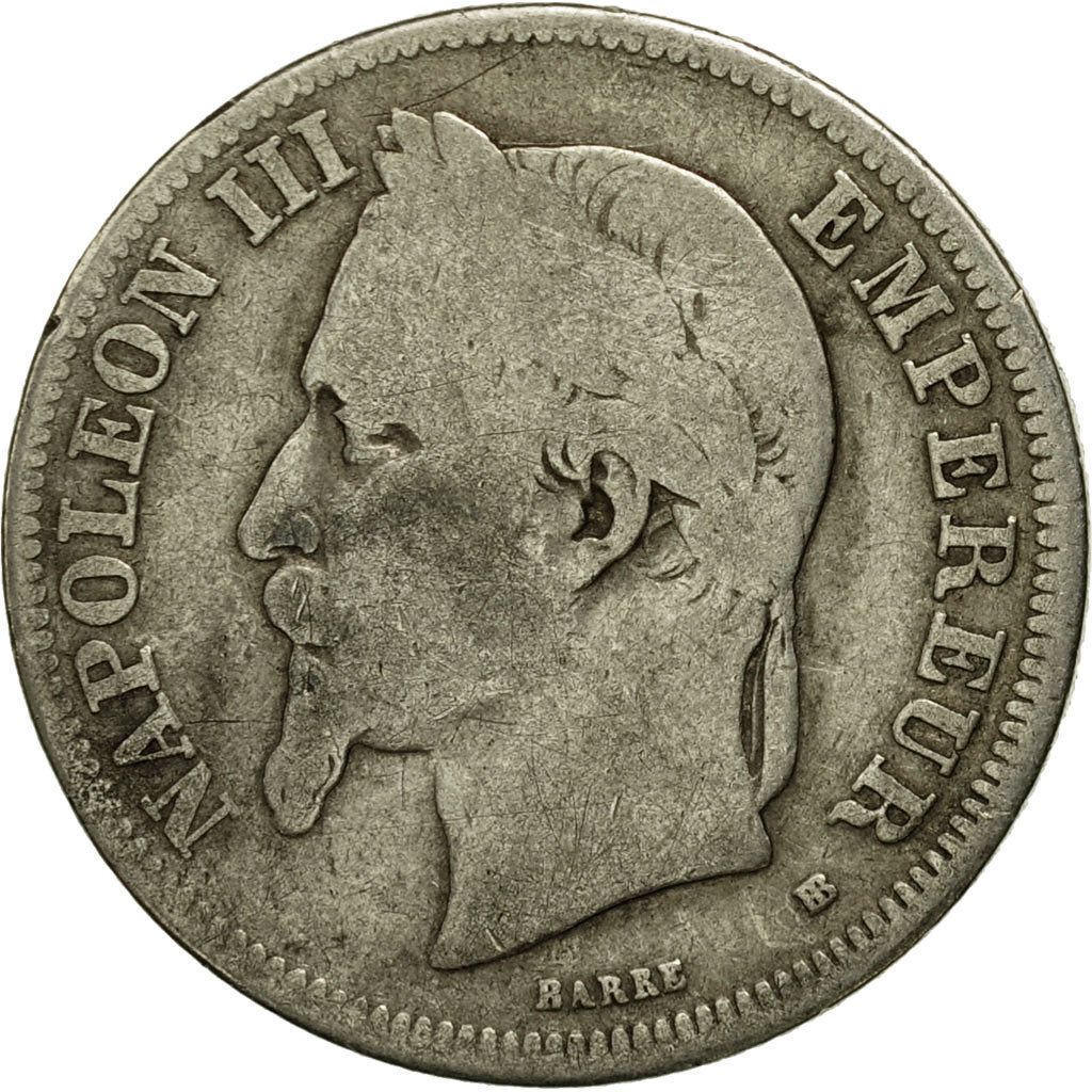 Münze, Frankreich, Napoleon III, Napoléon III, 2 Francs, 1869, Strasbourg
