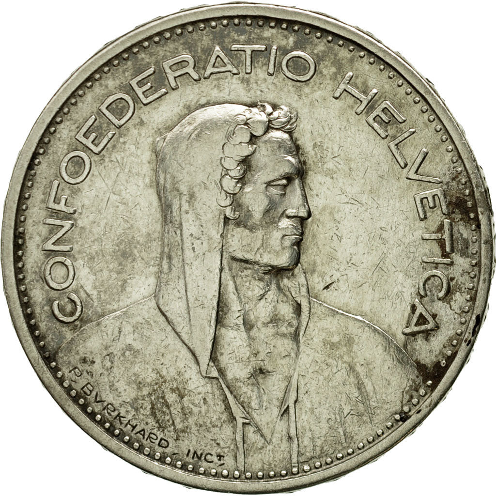 Coin, Switzerland, 5 Francs, 1933, Bern, EF(40-45), Silver, KM:40
