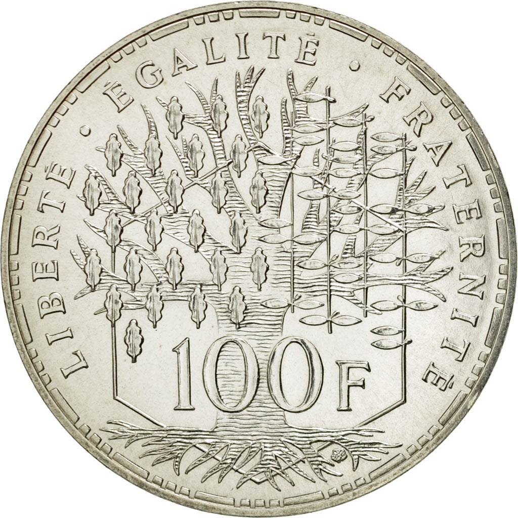 Coin, France, Panthéon, 100 Francs, 1985, Paris, MS(65-70), Silver, KM:951.1