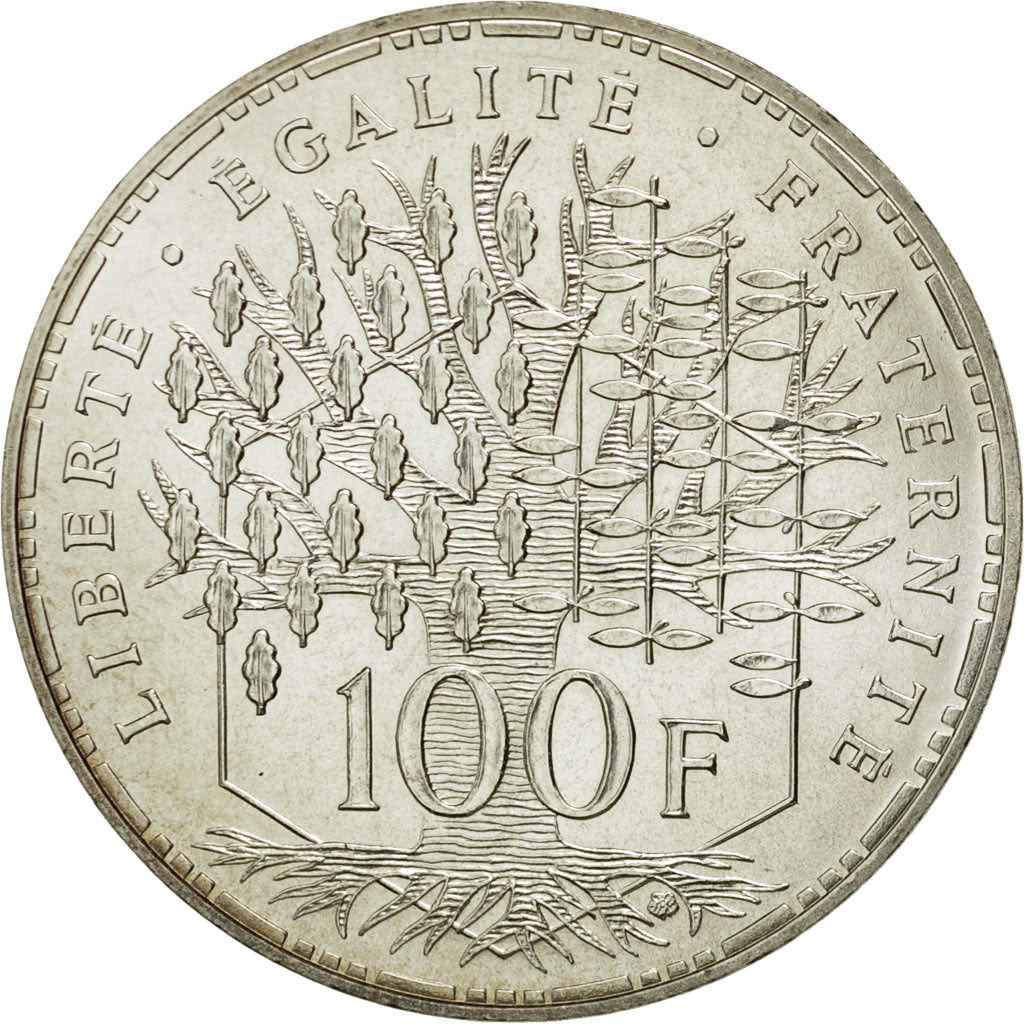 Coin, France, Panthéon, 100 Francs, 1986, Paris, MS(65-70), Silver, KM:951.1